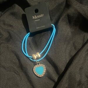 Turquoise Heart Charm Bracelet
